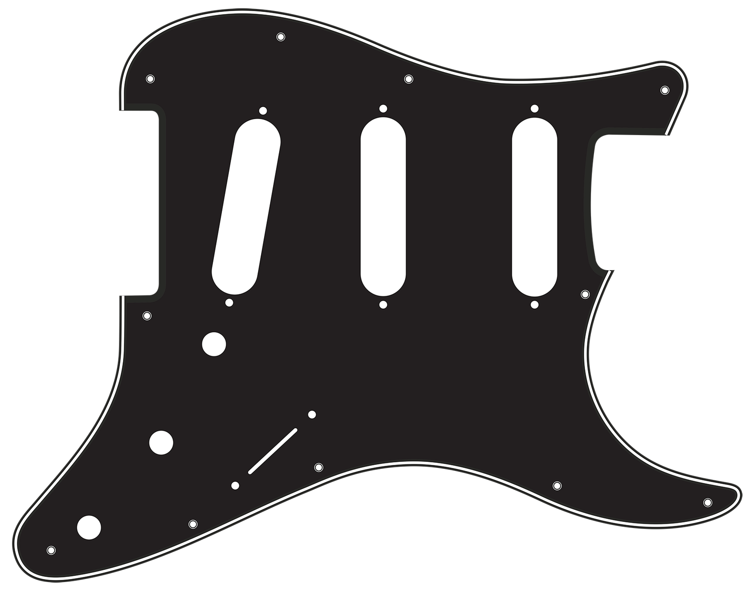 Fender® Strat Style Pickguard Fender® Strat Style Pickguard