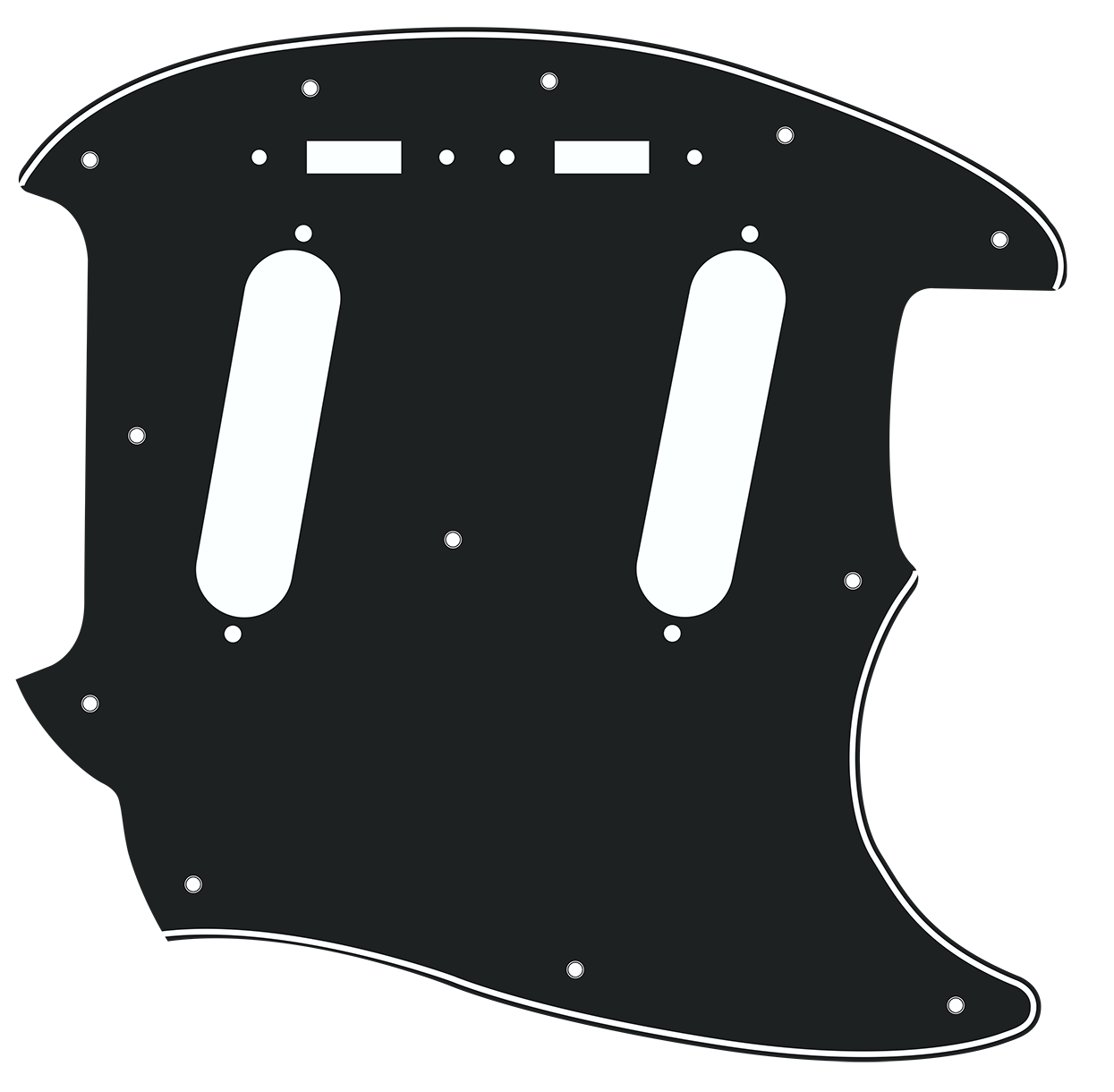 Fender® Mustang® Style Pickguard Fender® Mustang® Style Pickguard