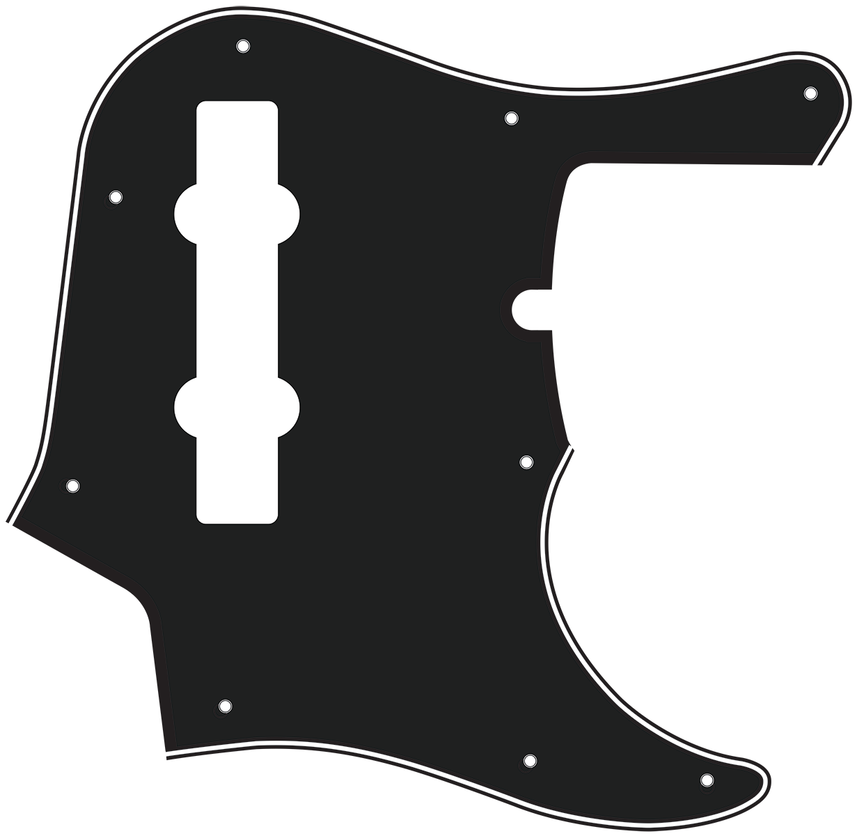 Fender® American Deluxe Jazz Bass® 5-string Style Pickguard Fender® American Deluxe Jazz Bass® 5-string Style Pickguard
