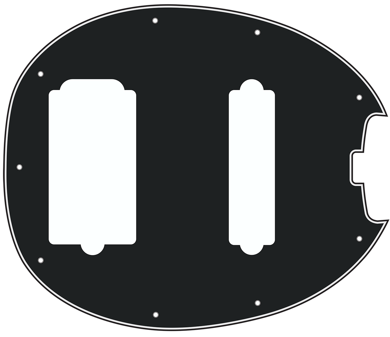 Musicman® Stingray HS 4 string Bass Style Pickguard Musicman® Stingray HS 4 string Bass Style Pickguard