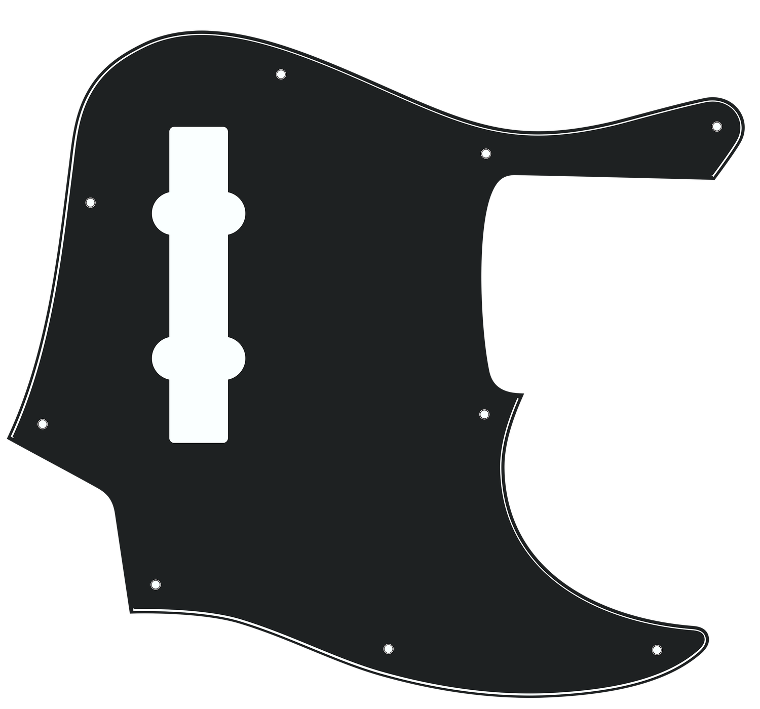 Fender® American Elite Jazz Bass® 5-string Style Pickguard Fender® American Elite Jazz Bass® 5-string Style Pickguard