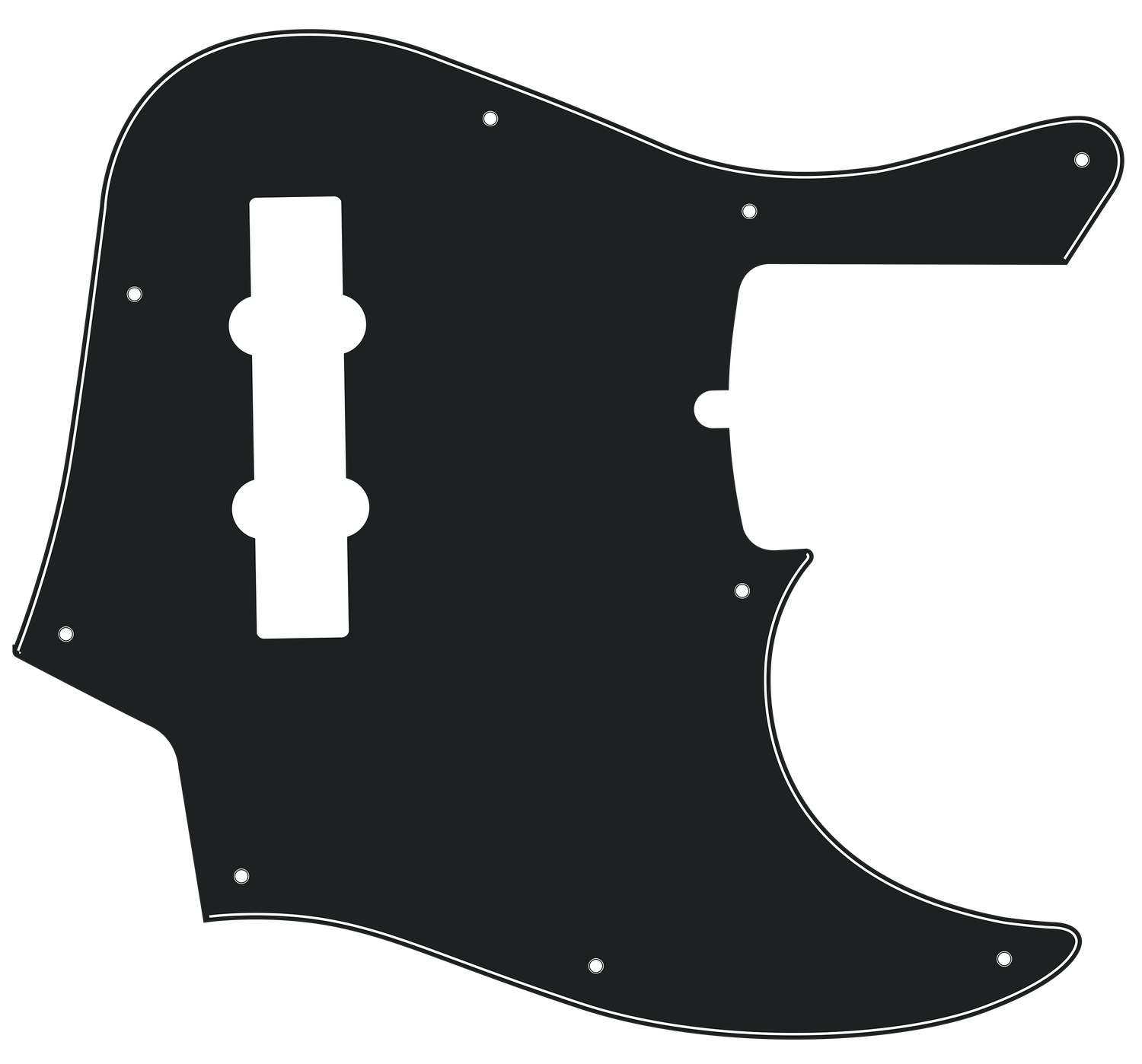 Fender® American Deluxe Jazz Bass® (2010-2011) 4-string Style Pickguard