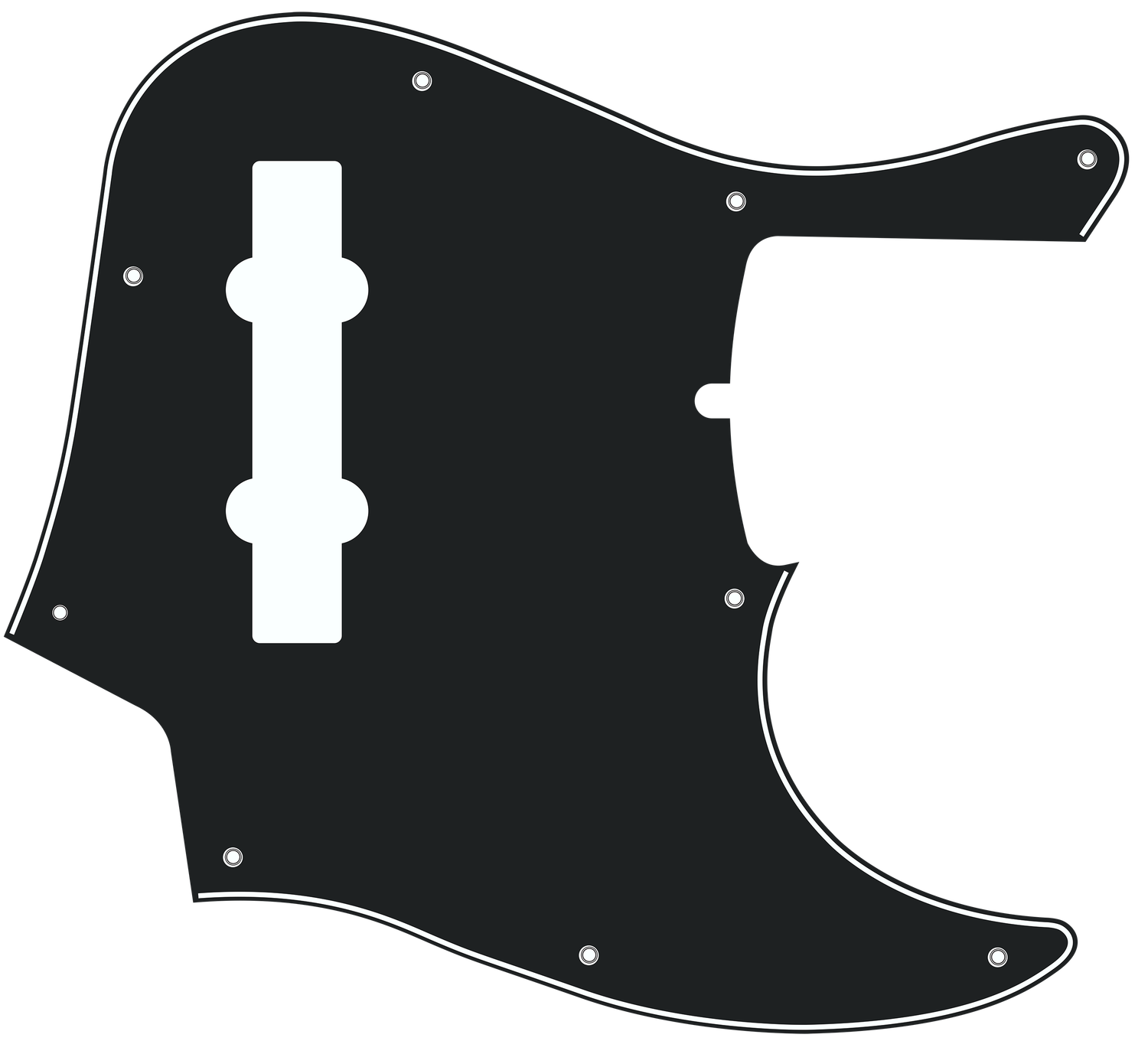 Fender® American Deluxe Jazz Bass® (2013) 5-string Style Pickguard Fender® American Deluxe Jazz Bass® (2013) 5-string Style Pickguard