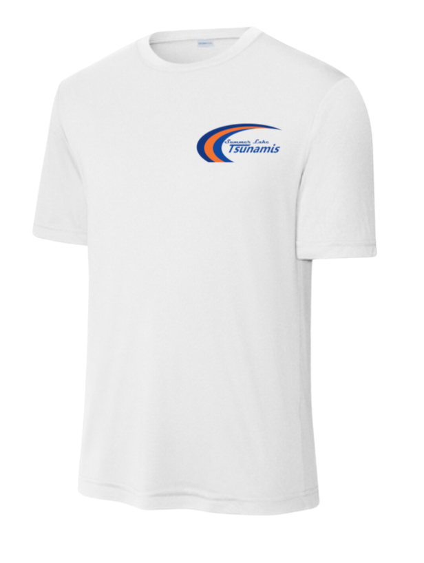 ​Summer Lake Tsunamis Custom Mens Moisture Wick Tee - Grey Concrete or White