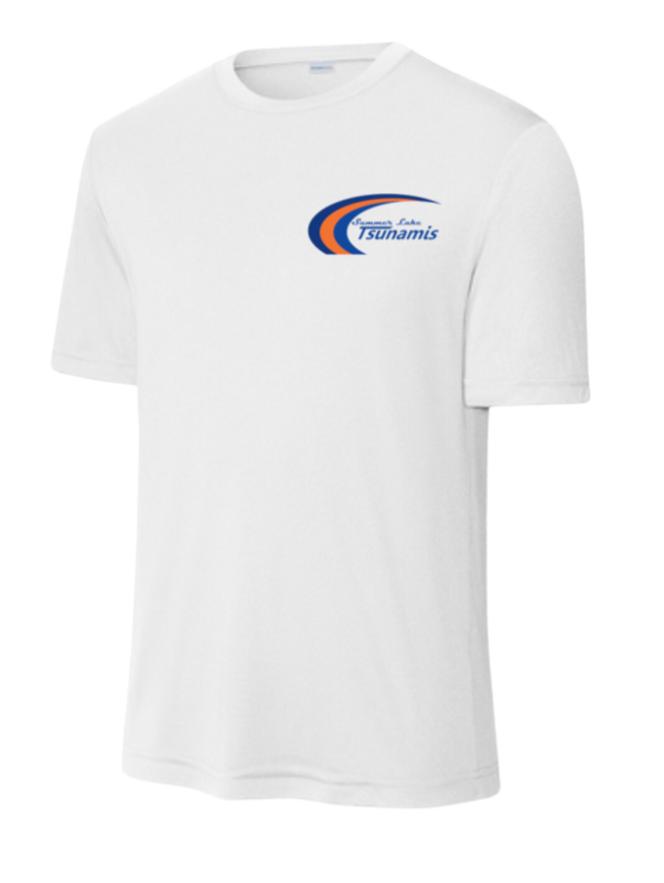 ​Summer Lake Tsunamis Custom Mens Moisture Wick Tee - Grey Concrete or White