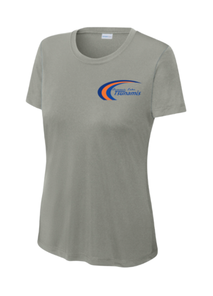 ​Summer Lake Tsunamis Custom Ladies Moisture Wick Tee - Grey Concrete or White