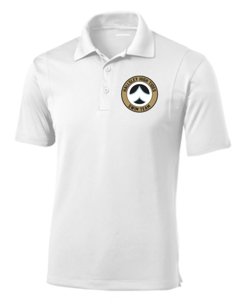 Hallsley High Tides Custom Embroidered Mens Moisture Wick Polo