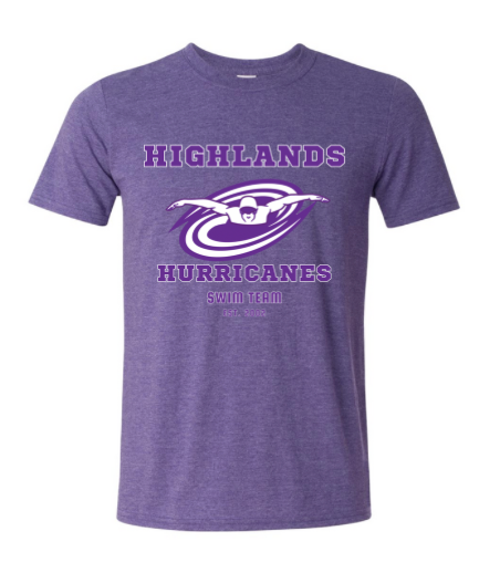 The Highlands Custom T-Shirt - Heather Purple, Black, Charcoal or Sport Grey - Adult - Optional Personalization