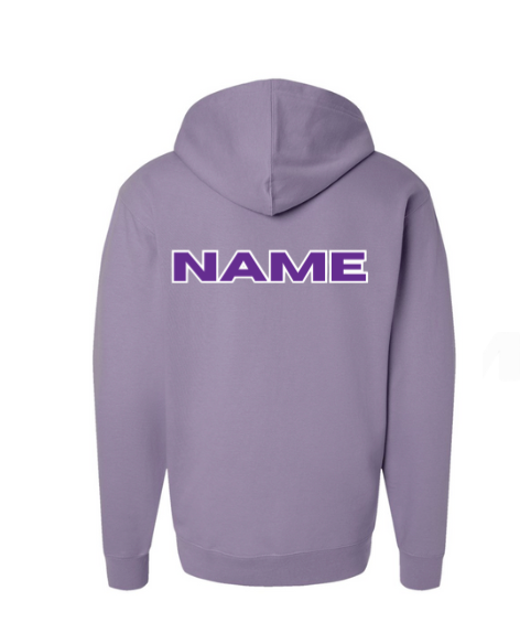 The Highlands Custom Hoodie Sweatshirt - Cement, Plum or Sport Grey - Adult - With Optional Personalization