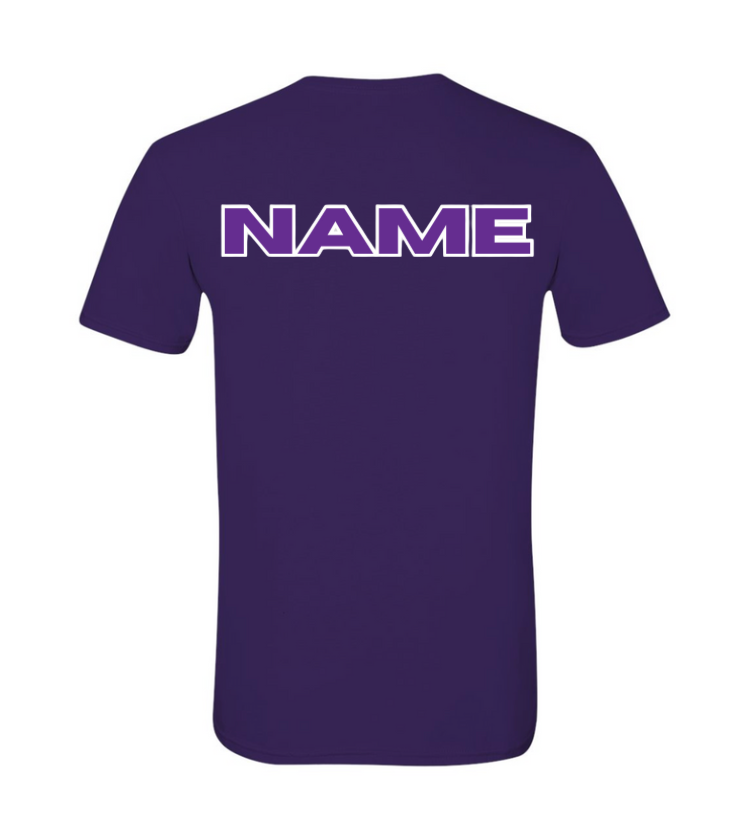 The Highlands Custom Team T-Shirt - Purple, Black, Charcoal or Sport Grey - Youth - Optional Personalization