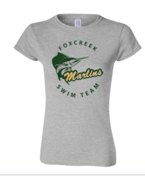 Foxcreek Marlins Custom Team Ladies T-Shirt - White or Sport Grey