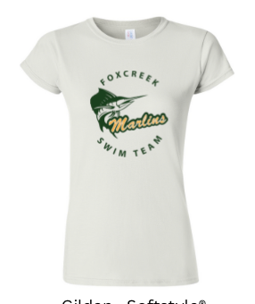 Foxcreek Marlins Custom Team Ladies T-Shirt - White or Sport Grey