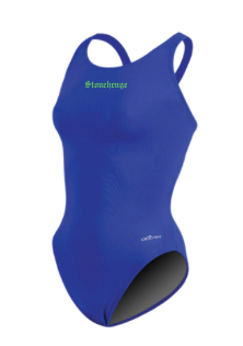Stonehenge Sharks Female XtraSleek Thick Strap Team Solid HP Back Suit with Embroidered Logo