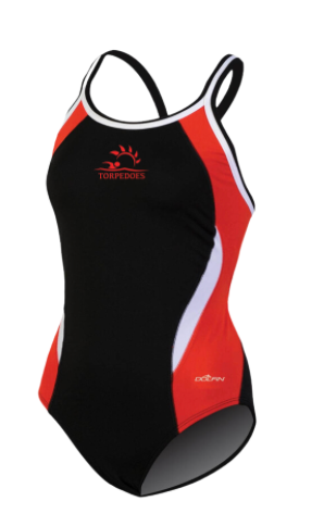 Bayhill Pointe Torpedoes Custom Team Female Reliance DBX Back Suit with Logo