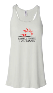 Bayhill Pointe Torpedoes Ladies Flowy Racerback Tank - Red or White