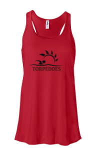 Bayhill Pointe Torpedoes Ladies Flowy Racerback Tank - Red or White