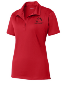 Bayhill Pointe Torpedoes Embroidered Ladies Moisture Wick Polo - Red or White