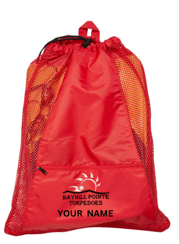 Bayhill Pointe Torpedoes Custom Team Embroidered Mesh Backpack