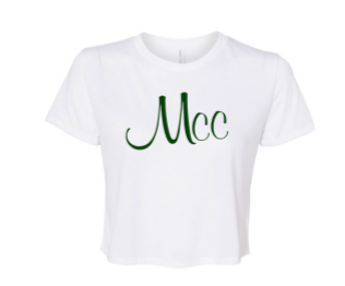 Meadowbrook Piranhas Ladies Flowy Crop Tee - White