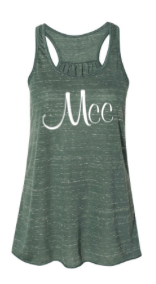 Meadowbrook Piranhas Ladies Flowy Racerback Tank - Forest Marble or White