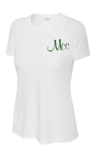 Meadowbrook MCC Piranhas LADIES Moisture Wick Tee - Forest Green or White
