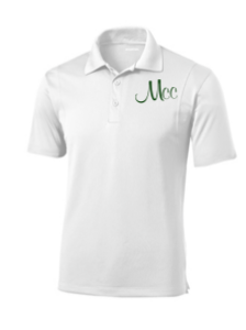 Meadowbrook MCC Piranhas Mens Moisture Wick Polo with Embroidered Logo