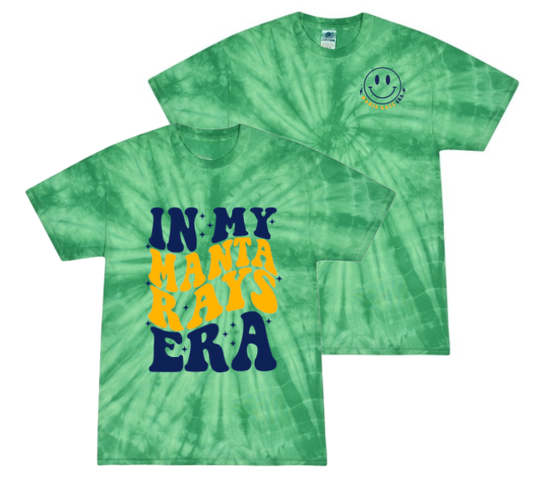 Harpers Mill Manta Rays Team Tie Dyed T-Shirt - Kelly Spider - "In My Manta Rays ERA" - Youth & Adult Sizes