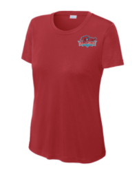 Charter Colony Crimson Crocs Ladies Moisture Wick Tee