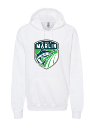 Smoketree Mighty Marlin Team Hoodie Sweatshirt - White - Youth & Adult Sizes