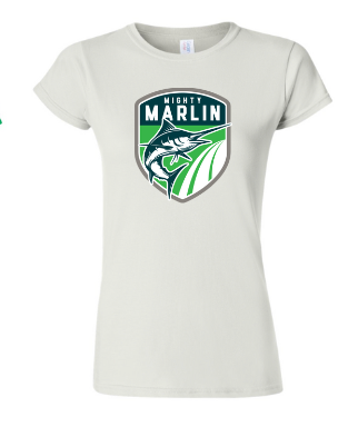 Smoketree Mighty Marlin Ladies T-Shirt - White
