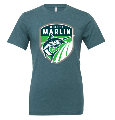 ​Smoketree Mighty Marlin Team T-Shirt - Heather Deep Teal - Youth & Adult