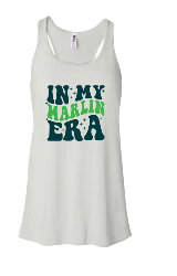 Smoketree "IN MY MARLIN ERA" Ladies Flowy Racerback Tank - White