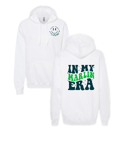 Smoketree "IN MY MARLIN ERA" Team Hoodie Sweatshirt - White - Youth & Adult Sizes