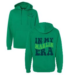 Smoketree "IN MY MARLIN ERA" Team Hoodie Sweatshirt - Kelly Green - Adult