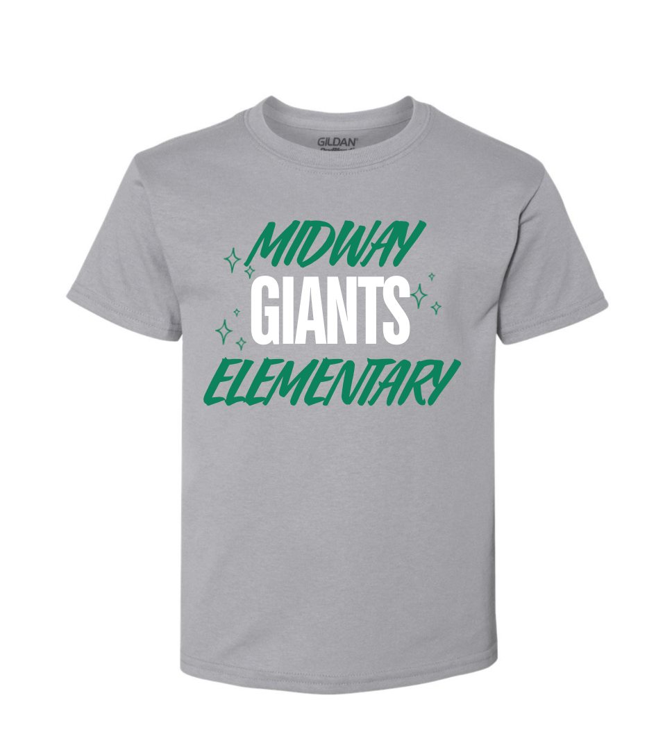 Midway Elementary Giants T-Shirt with Mid Century Stars
