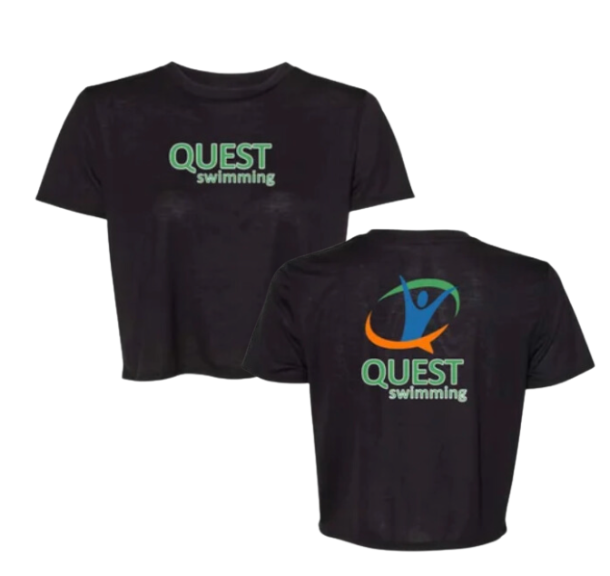 Quest Swimming Ladies Flowy Team Cropped Tee