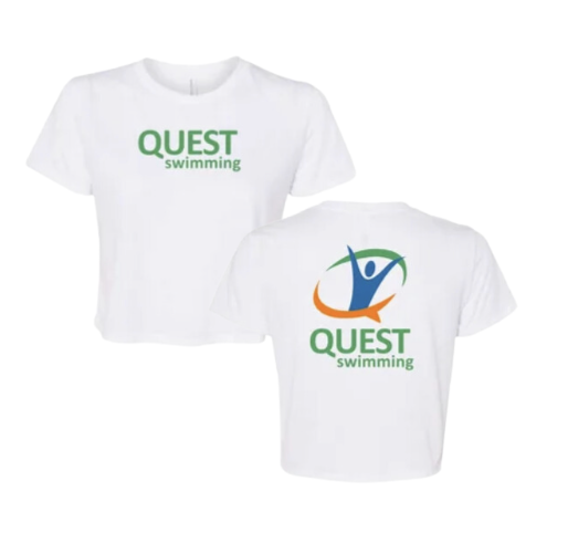 Quest Swimming Ladies Flowy Team Cropped Tee