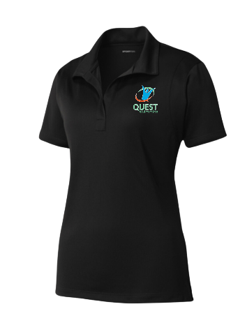 Quest Swimming Embroidered Ladies Moisture Wick Polo