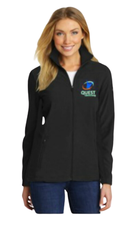 Quest Swimming Embroidered Ladies Fleece Full Zip Jacket