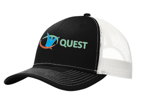Quest Swimming  Embroidered Snapback Trucker Cap Hat