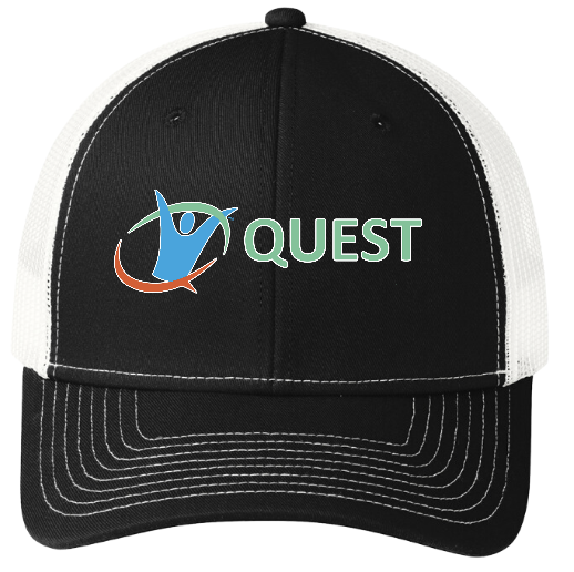 Quest Swimming  Embroidered Snapback Trucker Cap Hat