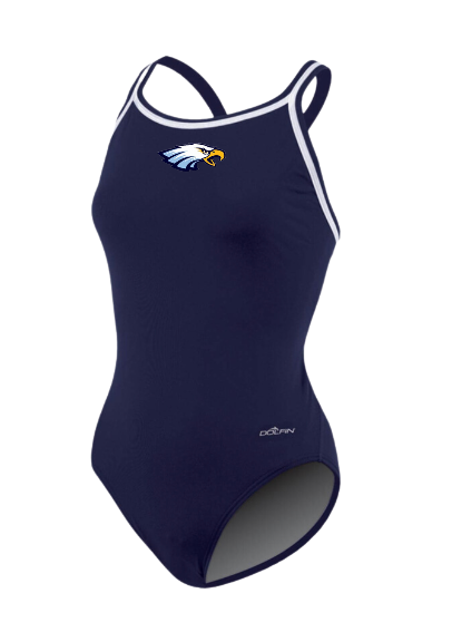 LC Bird Skyhawks Swimming Female DBX Back Suit with Logo