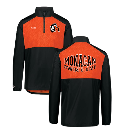Monacan Chiefs Team UNIFORM Embroidered Warm Up Pullover Jacket