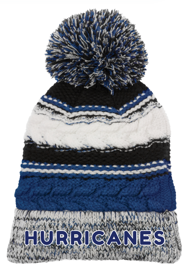 Woodlake Hurricanes Embroidered Team Pom Pom Beanie Woodlake Hurricanes Embroidered Team Pom Pom Beanie