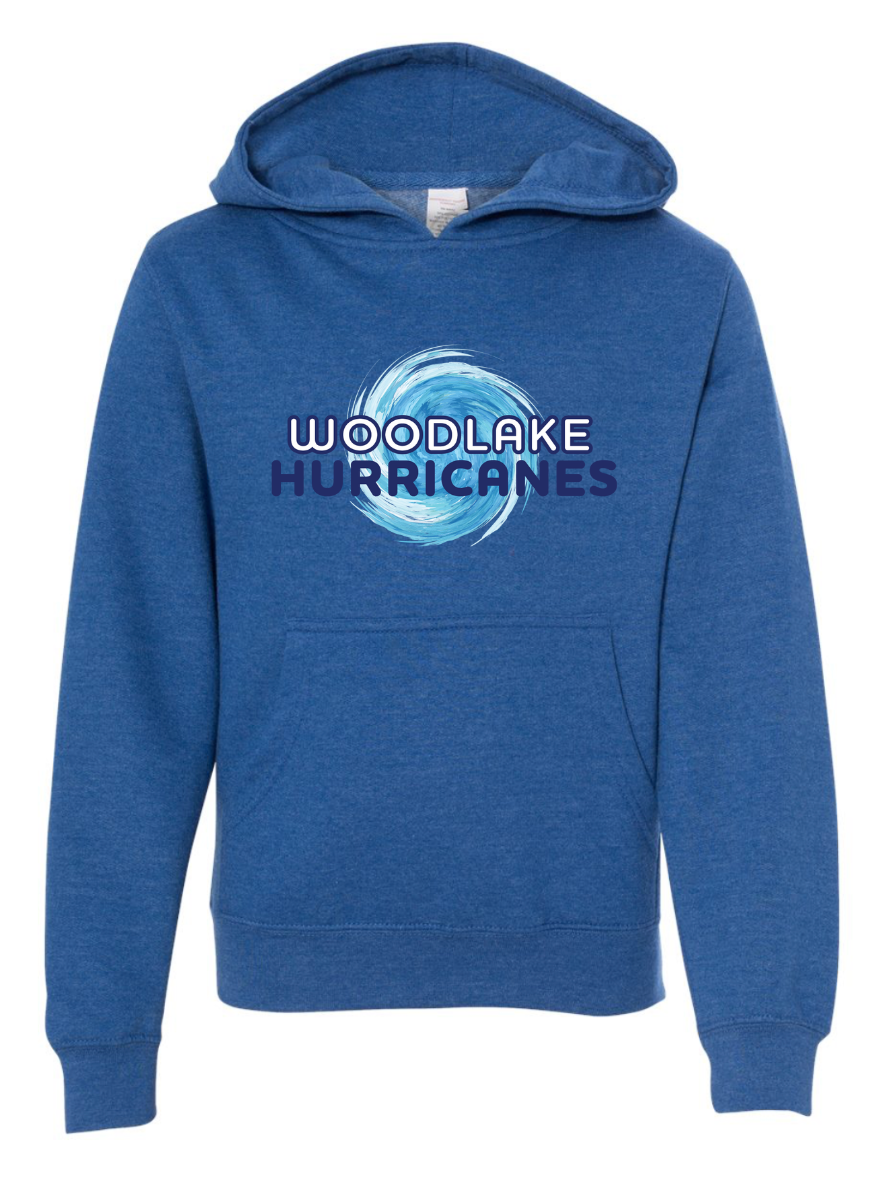 Woodlake Hurricanes Custom Team Hooded Sweatshirt - Royal Heather - Youth & Adult Sizes