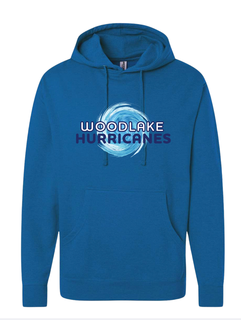 Woodlake Hurricanes Custom Team Hooded Sweatshirt - Royal Heather - Youth & Adult Sizes
