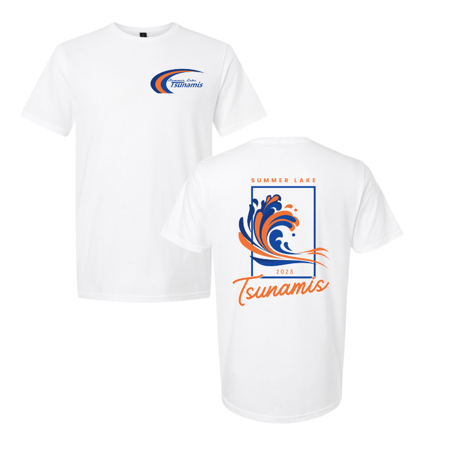 Summer Lake Tsunamis Custom Adult T-Shirt -2025 Design 2