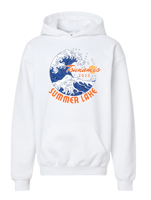 Summer Lake Tsunamis Custom Youth Hoodie - White or Sport Grey - 3 Design Options