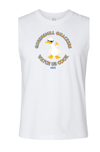 ​Queensmill Quackers Custom Mens Muscle Tank Top - White - 3 Design Options