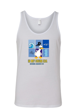 Queensmill Quackers Custom Unisex Jersey Tank Top - White - 3 Designs - Youth & Adult